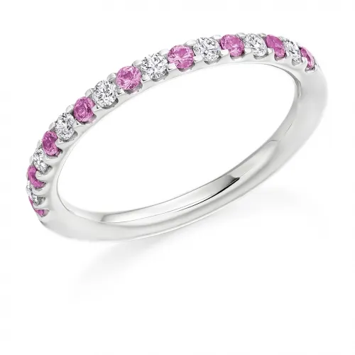 0.20ct Pink Sapphire Eternity Band 